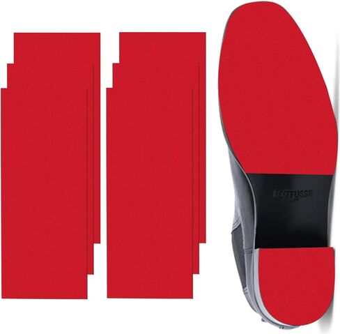 6 Pack Self-Adhesive Shoe Sole Protector for Heels, 9.8" x 3.9" Rubber Anti Slip Shoe Grips on Bottom of Shoes, Women Bottom Protector, Stick on Outside Non Slip Pads Guard (Black, One Size) in Saudi Arabia