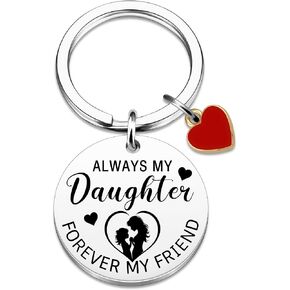 Daughter Gifts from Mom Always My Daughter Forever My Friend Keychain Mother Daughters Gifts Birthday Graduation Valentines Wedding Christmas Gift Ideas for Daughters in Saudi Arabia