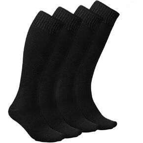 Warm Knee High Socks for Women Christmas Gift Thermal Cotton Socks For Girl Stylish Design Fun (4 Pairs) in Kuwait