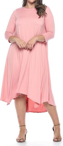 Pastel by Vivienne Women's Asymmetric Hem Midi Dress Plus Size in Saudi Arabia