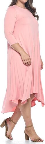 Pastel by Vivienne Women's Asymmetric Hem Midi Dress Plus Size in Saudi Arabia