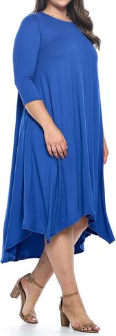 Pastel by Vivienne Women's Asymmetric Hem Midi Dress Plus Size in Saudi Arabia
