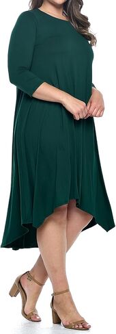 Pastel by Vivienne Women's Asymmetric Hem Midi Dress Plus Size in Saudi Arabia