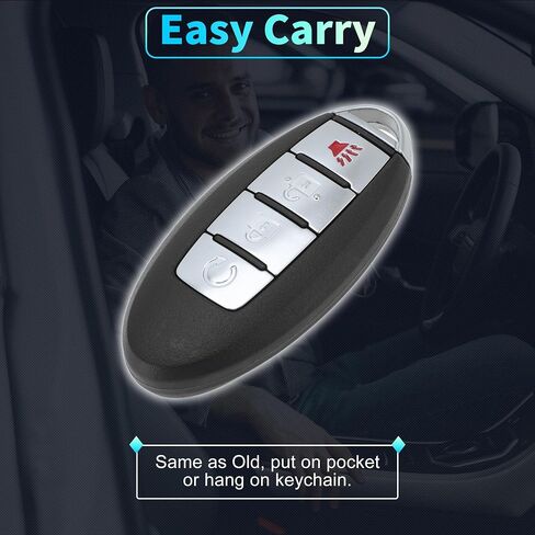 X AUTOHAUX KR5S180144106 433Mhz Replacement Keyless Entry Remote Smart Key Fob for Nissan Rogue 2017 2018 285E3-6FL2B 4A Chip 4 Buttons in Saudi Arabia