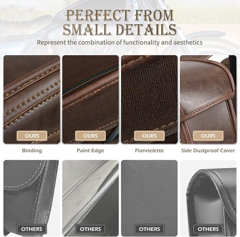 حقائب سرج للدراجات النارية من NICECNC، حقائب سرج من جلد البولي يوريثان، أشرطة معززة وقطعة سرج، مع حامل أكواب وقفل، حقائب جانبية للرمي فوق السرج، ملحقات عالمية للدراجات النارية، أسود in Kuwait