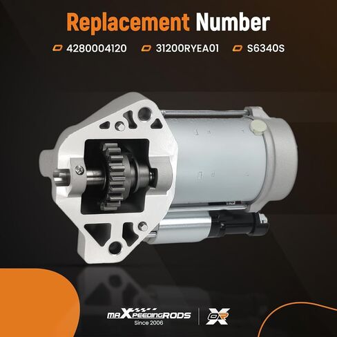 maXpeedingrods Starter Motor for Acura MDX V6 3.7L 2007-2009 1.8KW, 12V, CCW, 19T, Replace# 4280004120, 31200RYEA01, S6340S in Saudi Arabia