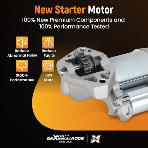 maXpeedingrods Starter Motor for Acura MDX V6 3.7L 2007-2009 1.8KW, 12V, CCW, 19T, Replace# 4280004120, 31200RYEA01, S6340S in Saudi Arabia