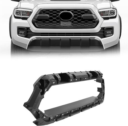 KUAFU Front Upper Grille Bracket Compatible with 2016-2022 Toyota Tacoma Plastic(ABS) Outer Frame Holder Shell Black in Kuwait