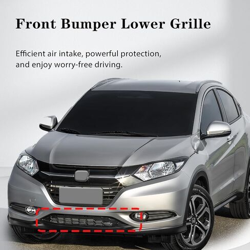 شبكة سفلية للمصد الأمامي من CarPartsDepot متوافقة مع Honda 2016-2018 HR-V نسيج قرص العسل البلاستيكي الأسود in Saudi Arabia