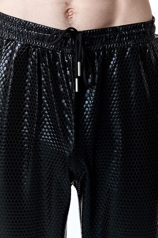 Mens Shiny Silver Metallic Jogger Sweatpants Hip Hop Trousers Night Club Party Festival Prom Streetwear in Kuwait