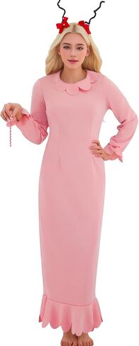 أزياء سيندي لو للنساء باللون الوردي للبالغين، قمصان نوم للكريسماس، أزياء الهالوين التنكرية in Kuwait