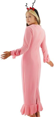 أزياء سيندي لو للنساء باللون الوردي للبالغين، قمصان نوم للكريسماس، أزياء الهالوين التنكرية in Kuwait