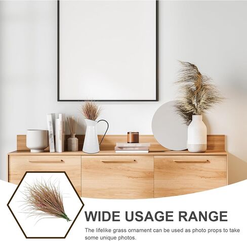 Cabilock 12pcs محاكاة العشب الحرفية الزخرفية العشب نموذج تخطيط المشهد ديكور Cattail الدعائم البلاستيك في الهواء الطلق ديكور منزلي اصطناعي داخلي نبات وهمي in Saudi Arabia