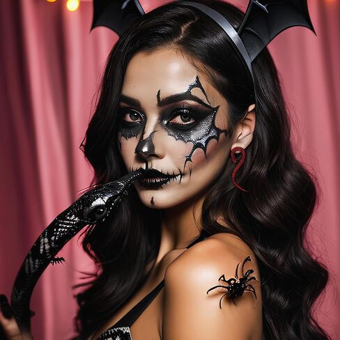 Flyonce Halloween Earrings Rhinestone Snake Earrings Costume Statement Snake Jewelry Serpent Snakes Dangle Earrings Cosplay Jewelry Accessories in Kuwait