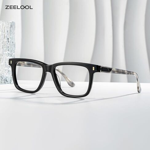 إطارات نظارات Zeelool للنساء والرجال، إطار نظارات مستطيل أنيق مع عدسات شفافة Travis ZJGA880046 in Saudi Arabia