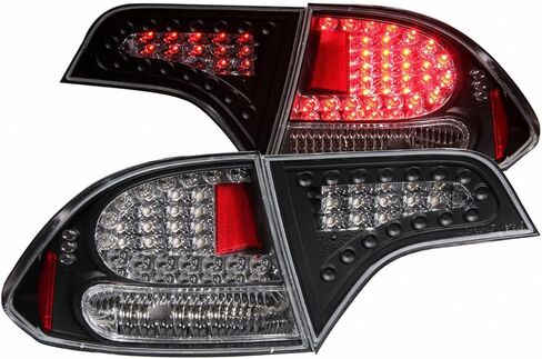 ANZO لسيارة Honda Civic 2006-2011 مصابيح خلفية LED باللون الأسود | 321152 in Saudi Arabia