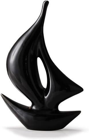 ELEGANTZ Sailboat Art Ceramic Statues – Modern Shelf Decorations – Centerpiece Table Decorations for Living Room, Coffee Table, Office – Elegant Home Decorations – Ornaments for Home Decor in Saudi Arabia