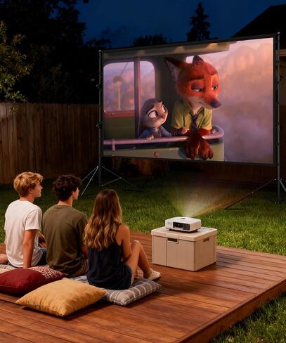 Projector Screen - 120 inch Projector Screen 16:9 Washable Foldable Portable Projector Movie Screen for Home Theater Indoor Outdoor Projector Screen,Support Double Sided Projection Screen. in Saudi Arabia