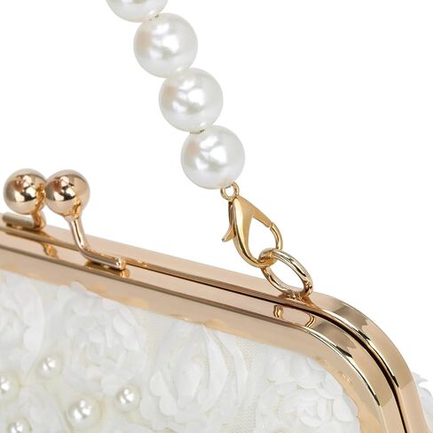 CHIC DIARY Women Pearl Crossbody Bag Wedding Guest Purse Pearl Beaded Evening Clutch Wallet for Prom in Saudi Arabia
