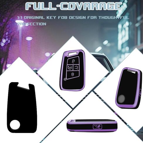 for Ford Key Fob Cover with Keychain, Key Fob Case Cover Fits for Ford Expedition Explorer Escape Fusion Edge Bronco Mustang F150 F250 Lincoln Aviator Car Accessories 5 Button Smart Key in Saudi Arabia