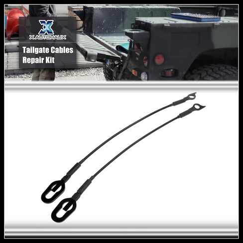 Pair Rear Tailgate Cables Lift Gate Support Straps Pickup for Dodge for Ram 1500 2500 3500 1994-2002 55345124AB 55345125AB Durable Material in Saudi Arabia