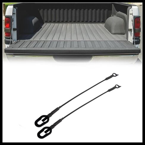 Pair Rear Tailgate Cables Lift Gate Support Straps Pickup for Dodge for Ram 1500 2500 3500 1994-2002 55345124AB 55345125AB Durable Material in Saudi Arabia