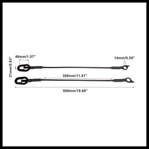 Pair Rear Tailgate Cables Lift Gate Support Straps Pickup for Dodge for Ram 1500 2500 3500 1994-2002 55345124AB 55345125AB Durable Material in Saudi Arabia