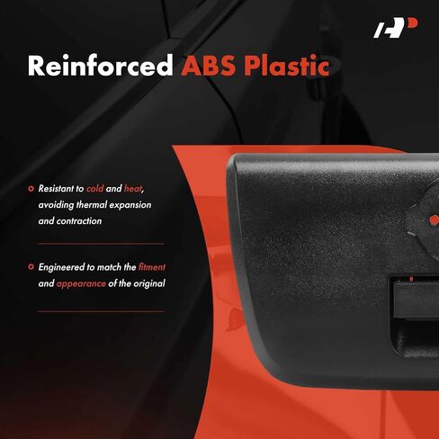 مقبض الباب الخلفي الممتاز مع إطار وفتحة مفتاح - متوافق مع Nissan Frontier 2001 2002 2003 2004 Pickup، أسود مزخرف، استبدال # 90606-9Z400، 90606-8Z400 in Saudi Arabia