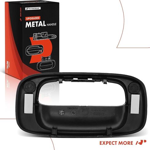 A-Premium Tailgate Handle Bezel w/Upgraded Metal Clip - Compatible with 99-07 Chevrolet & GMC - Silverado 1500 2500 3500 Classic HD Sierra - Textured Black, Replace# 15228539, 15046512 in Saudi Arabia