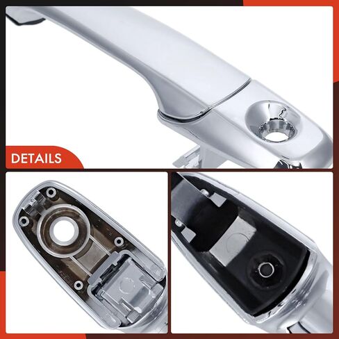 A-Premium Front Left Driver Side Exterior Door Handle with Keyhole Compatible with Ford Fusion 2006-2012 & Lincoln MKZ 2007-2012, Zephyr 2006-2006 & Mercury Milan, Chrome, Replace# 6E5Z54218A14ANCH in Saudi Arabia