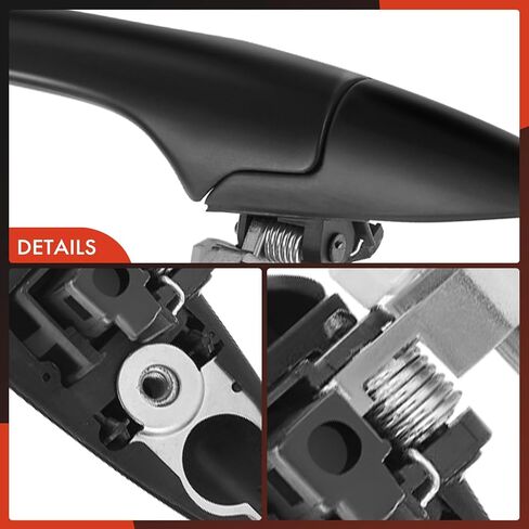A-Premium Front Right Passenger Side Exterior Door Handle Compatible with Honda Odyssey 2005-2010, Primed Black, Replace# 72140-SHJ-A11 in Saudi Arabia