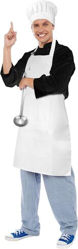 4 قطع من أزياء Preggo and Chef للأزواج، زي الهالوين الحامل، برطمان صلصة Preggo، مريلة الطبخ، مريلة الشيف مع قبعة وملعقة شوربة للأزواج in Kuwait