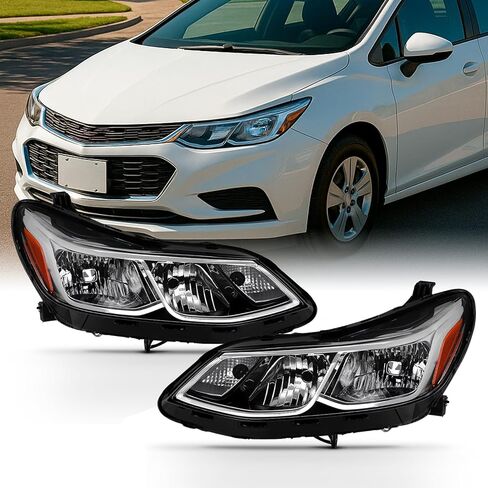 AKKON - For 2016-2019 Chevy Cruze Halogen Model Headlight Passenger Right Side Single in Saudi Arabia