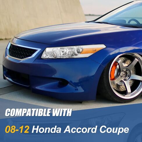 مجموعة المصابيح الأمامية من نوع Auto Dynasty متوافقة مع 2008-2012 Honda Accord 2-Door Coupe، استبدال المصابيح الأمامية الهالوجين الجانبية للسائق والراكب مع جهاز عرض منخفض الشعاع، زاوية كهرمانية لغطاء الكروم in Saudi Arabia