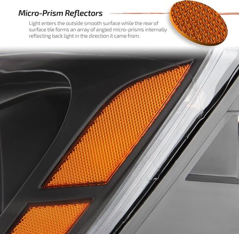 AKKON - For 2007-2012 GMC Acadia Upgraded LED Light Tube Projector Headlights Housing - Chrome Bezel in Saudi Arabia