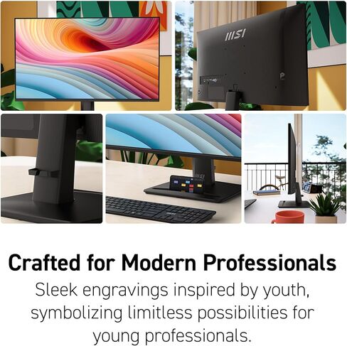 MSI PRO MP251W E2 24.5-inch IPS 1920 x 1080 (FHD) Gaming Office Monitor, 120Hz, Adaptive-Synch, HDR Ready, HDMI, VGA Port, Display Port,VESA Mountable, Tilt, Speaker, 4-Side Slim Bezel,1ms, White in Kuwait