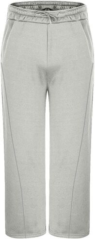 Baggy Sewatpants Men Wide Leg Elastic Drawstring Waist Open Bottom Sweat Pants Loose Cotton Fleece Joggers with Pockets in Saudi Arabia
