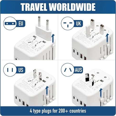 Cruise Approved Power Strip - Non Surge Protector for Cruise Ship with 2 USB Outlets - Cruise Ship Essentials 2026 for Carnival, Princess, Norwegian, Holland America, MSC & Major Cruise Lines (White) in Kuwait