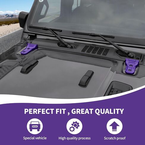 JL 17PCS Exterior Trim Kit, Door Handle Covers & Engine Hood Hinge Trim & Spare Tire Bracket Trim Compatible with Jeep Wrangler JL 4-Door 2018-2023, Purple in Saudi Arabia