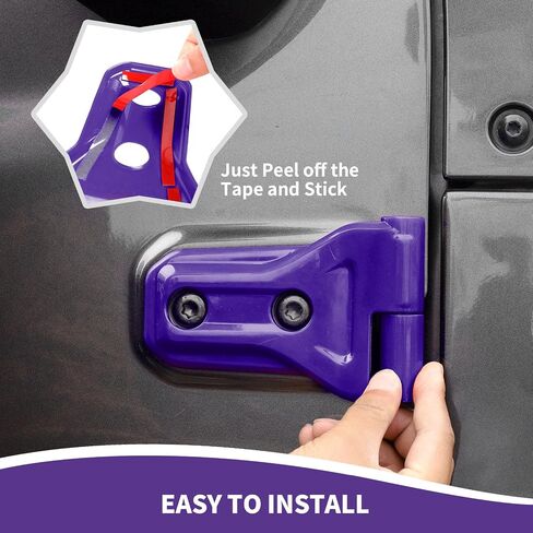 JL 17PCS Exterior Trim Kit, Door Handle Covers & Engine Hood Hinge Trim & Spare Tire Bracket Trim Compatible with Jeep Wrangler JL 4-Door 2018-2023, Purple in Saudi Arabia