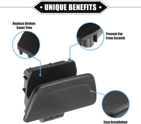 Glove Box Lid Latch Lock Handle Cover Compatible for Ford Fiesta 2011-2019, Durable Plastic Black in Saudi Arabia