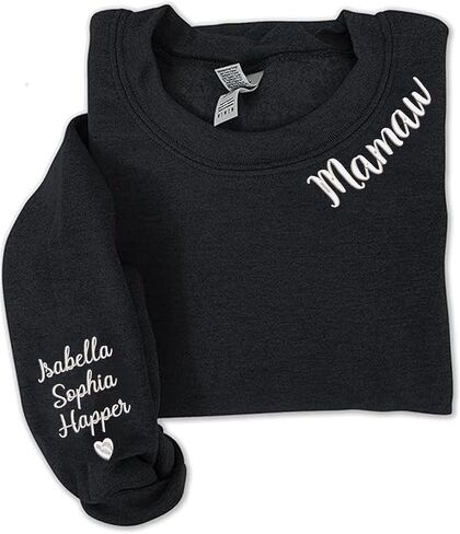 Personalized Mama Embroidered Sweatshirt, Mother Day Sweatshirt, for Mom Grandma in Saudi Arabia
