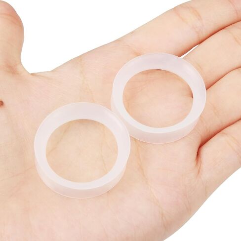 10G-50mm Clear Silicone Gauges for Ear Double Flared Ear Gauges Tunnels Flexible Plugs Tunnel Earrings for Women Men in Kuwait