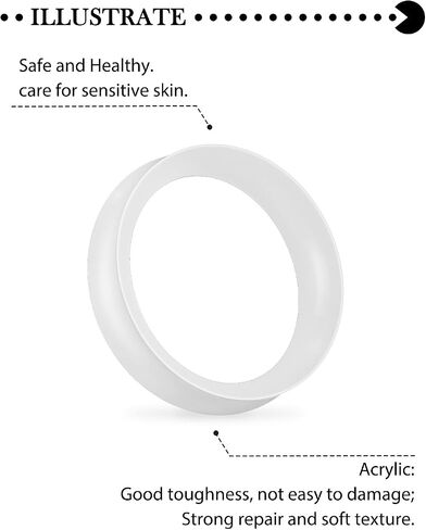 10G-50mm Clear Silicone Gauges for Ear Double Flared Ear Gauges Tunnels Flexible Plugs Tunnel Earrings for Women Men in Kuwait