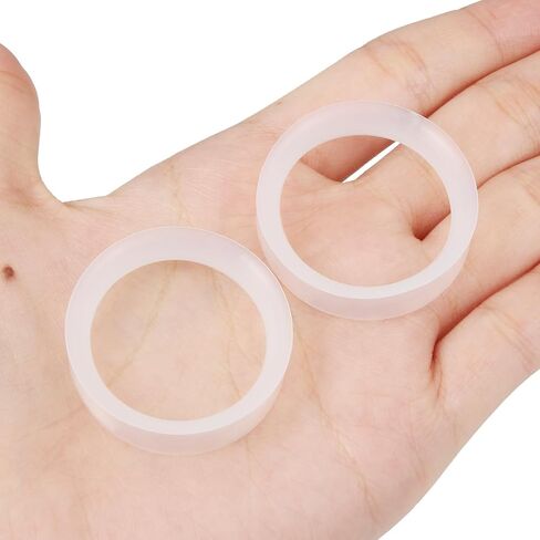 10G-50mm Clear Silicone Gauges for Ear Double Flared Ear Gauges Tunnels Flexible Plugs Tunnel Earrings for Women Men in Kuwait