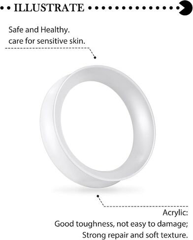 10G-50mm Clear Silicone Gauges for Ear Double Flared Ear Gauges Tunnels Flexible Plugs Tunnel Earrings for Women Men in Kuwait