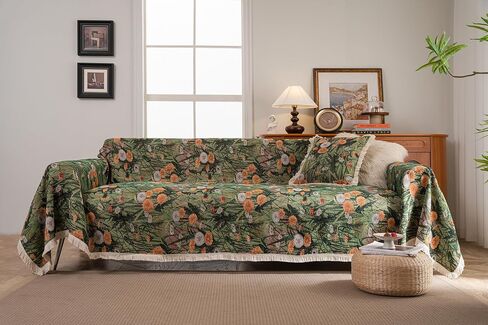 أغطية أريكة vctops Dandelion Fall Jacquard لأريكة مقسمة هامشية لحصاد الخريف غطاء أريكة للكلاب أغطية Loveseat غطاء فوتون غطاء على شكل حرف L واقي أريكة قابل للغسل (أخضر، 71 بوصة × 150 بوصة) in Kuwait