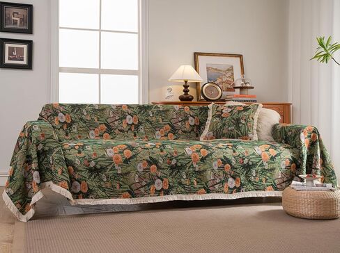 أغطية أريكة vctops Dandelion Fall Jacquard لأريكة مقسمة هامشية لحصاد الخريف غطاء أريكة للكلاب أغطية Loveseat غطاء فوتون غطاء على شكل حرف L واقي أريكة قابل للغسل (أخضر، 71 بوصة × 150 بوصة) in Kuwait