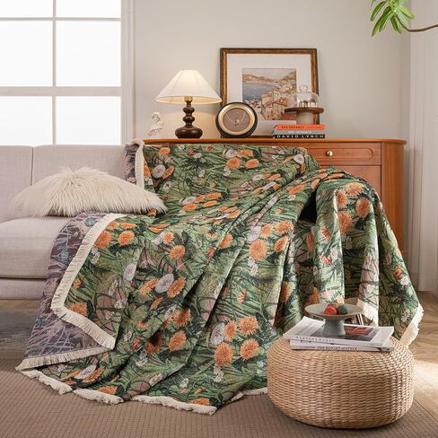 أغطية أريكة vctops Dandelion Fall Jacquard لأريكة مقسمة هامشية لحصاد الخريف غطاء أريكة للكلاب أغطية Loveseat غطاء فوتون غطاء على شكل حرف L واقي أريكة قابل للغسل (أخضر، 71 بوصة × 150 بوصة) in Kuwait