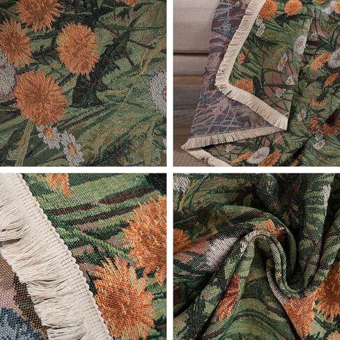 أغطية أريكة vctops Dandelion Fall Jacquard لأريكة مقسمة هامشية لحصاد الخريف غطاء أريكة للكلاب أغطية Loveseat غطاء فوتون غطاء على شكل حرف L واقي أريكة قابل للغسل (أخضر، 71 بوصة × 150 بوصة) in Kuwait